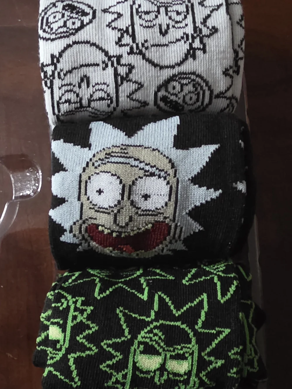 Rick & Morty Crazy Crew Socks (3 Pairs) (New)